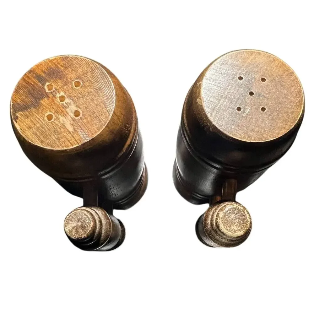 Wooden Beer Stein Salt & Pepper Shakers 4.5